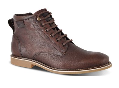 Ferracini Osbar Rust Taupe Leather Lace Up Boots